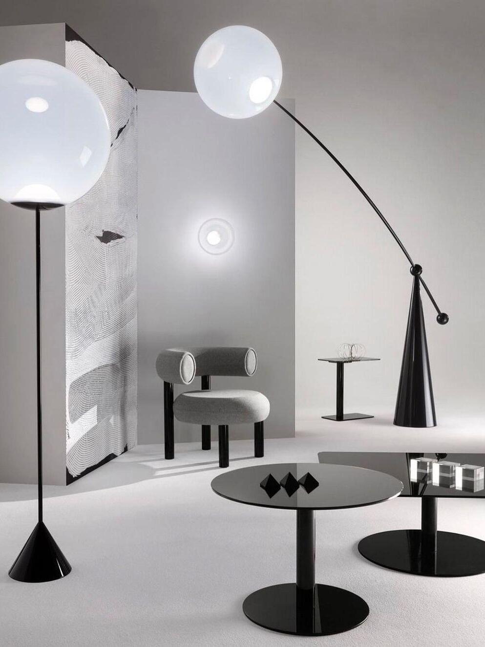 Opal Arc Floor Lamp - Cueteks
