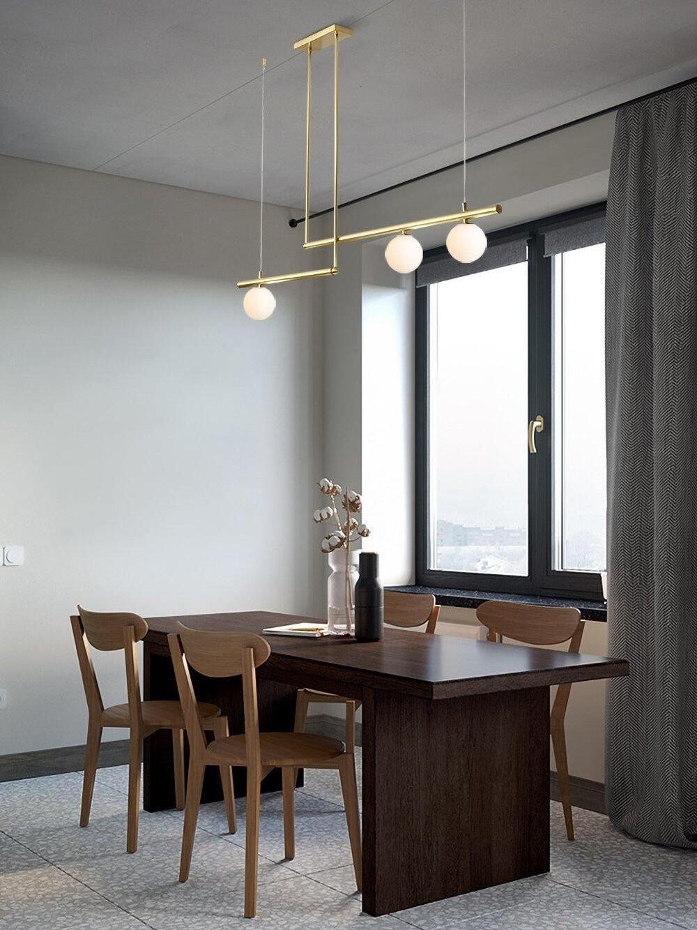 Multi-layer Rod Satellite Ball Ceiling Light - Cueteks