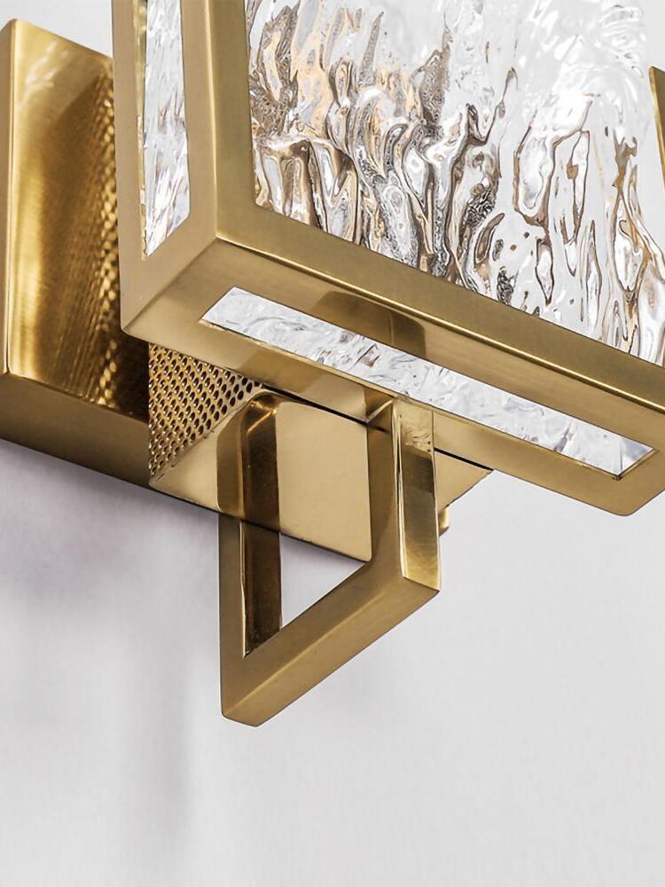 Underside of glass support frame and square loop