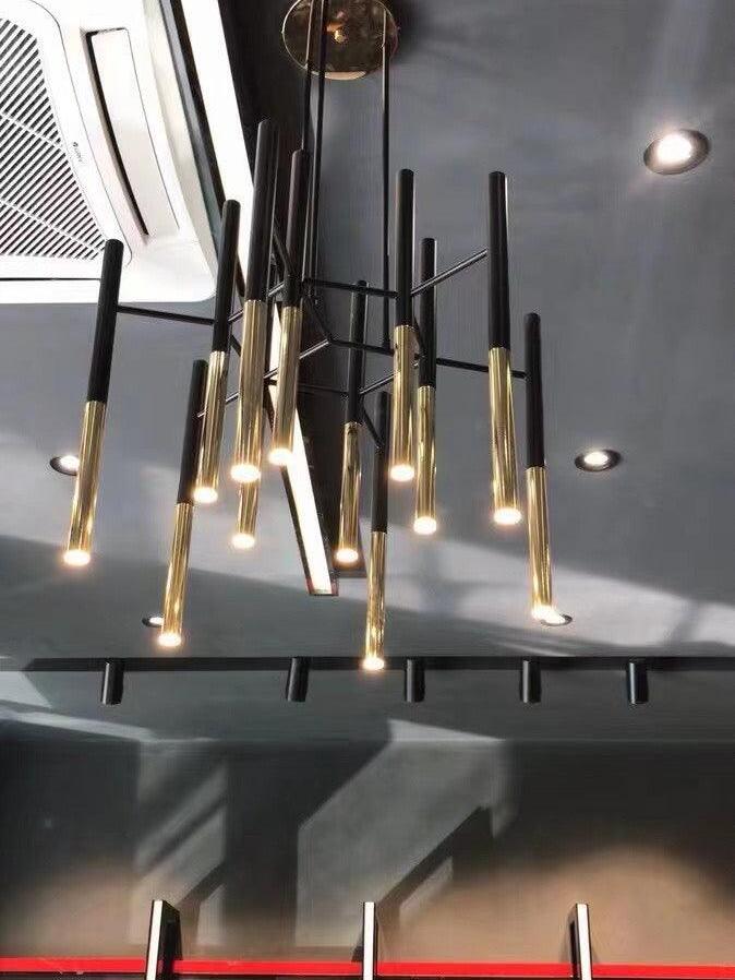 Metal Tubular Chandelier - Cueteks