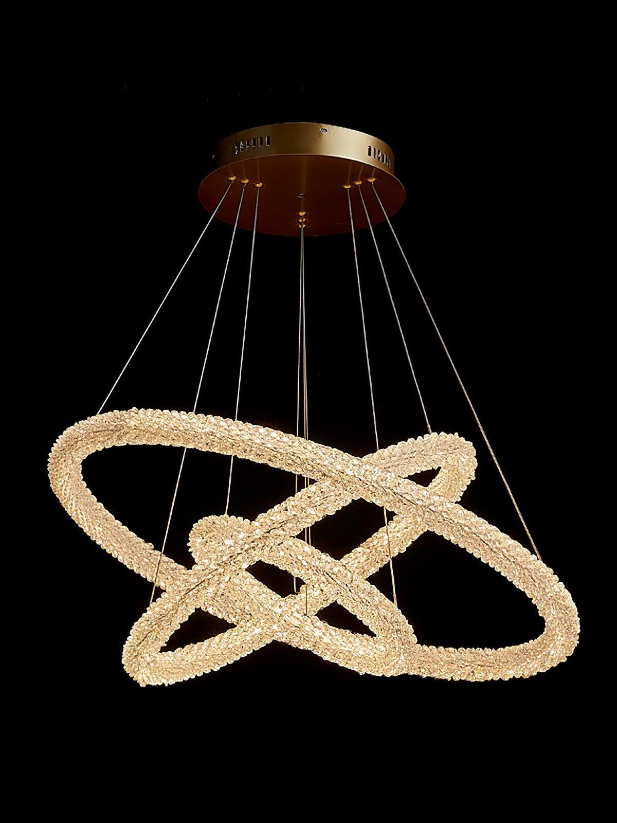 Decorative Ring Crystal Island Chandelier - Cueteks