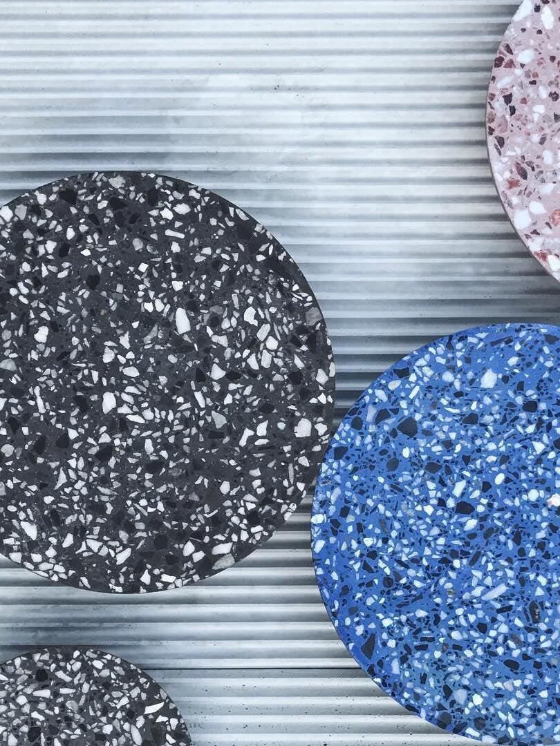 Modern Round Terrazzo Pin Wall Lamp - Cueteks