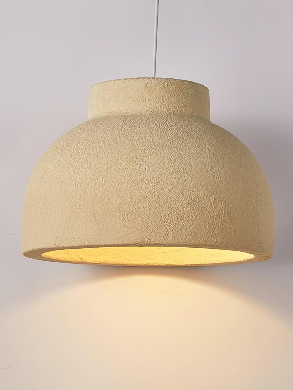 Rustic Macaroon Grain Bowl Shape Pendant Lamp - Cueteks