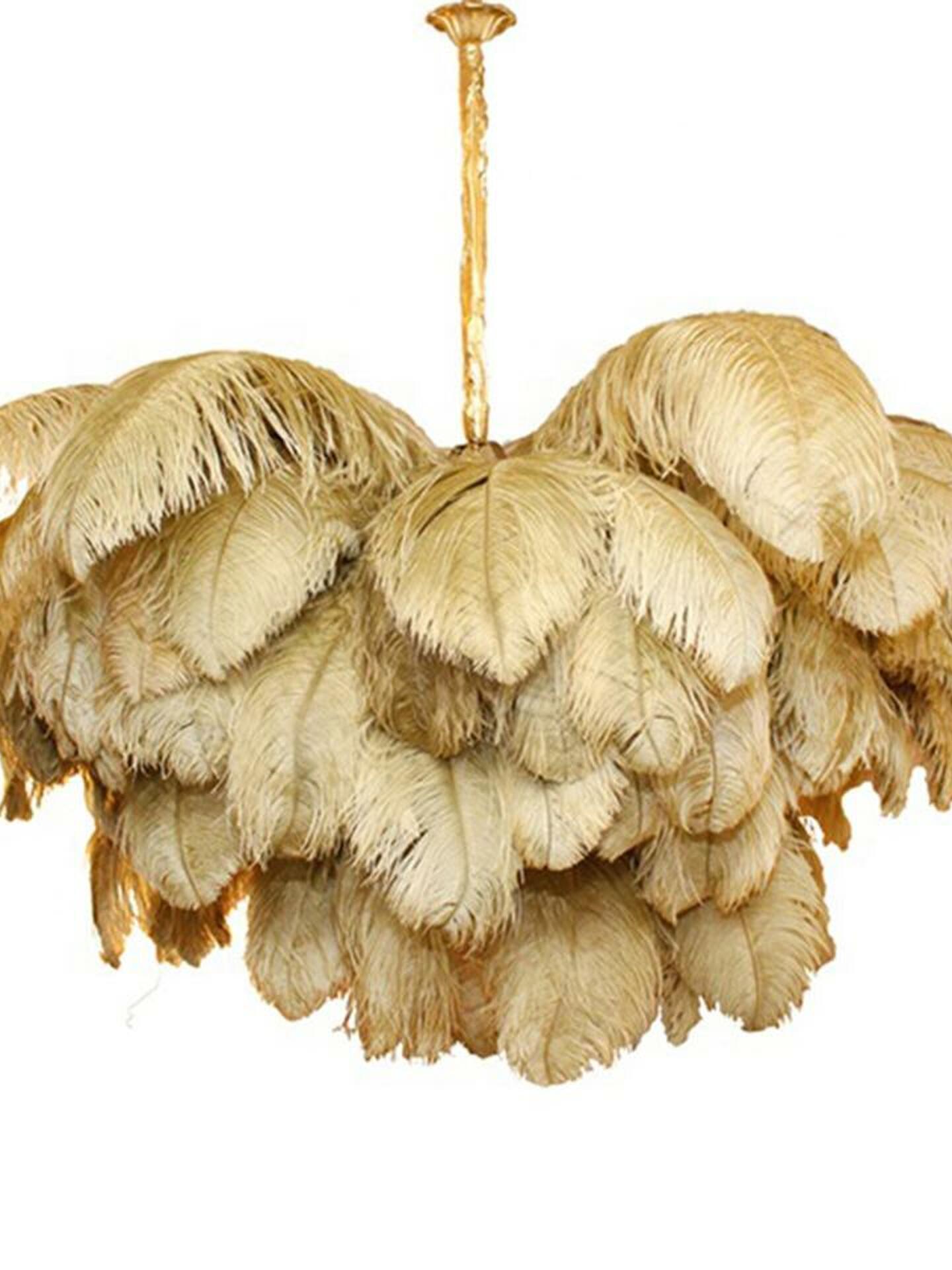 Ostrich Feather Chandeliers - Cueteks