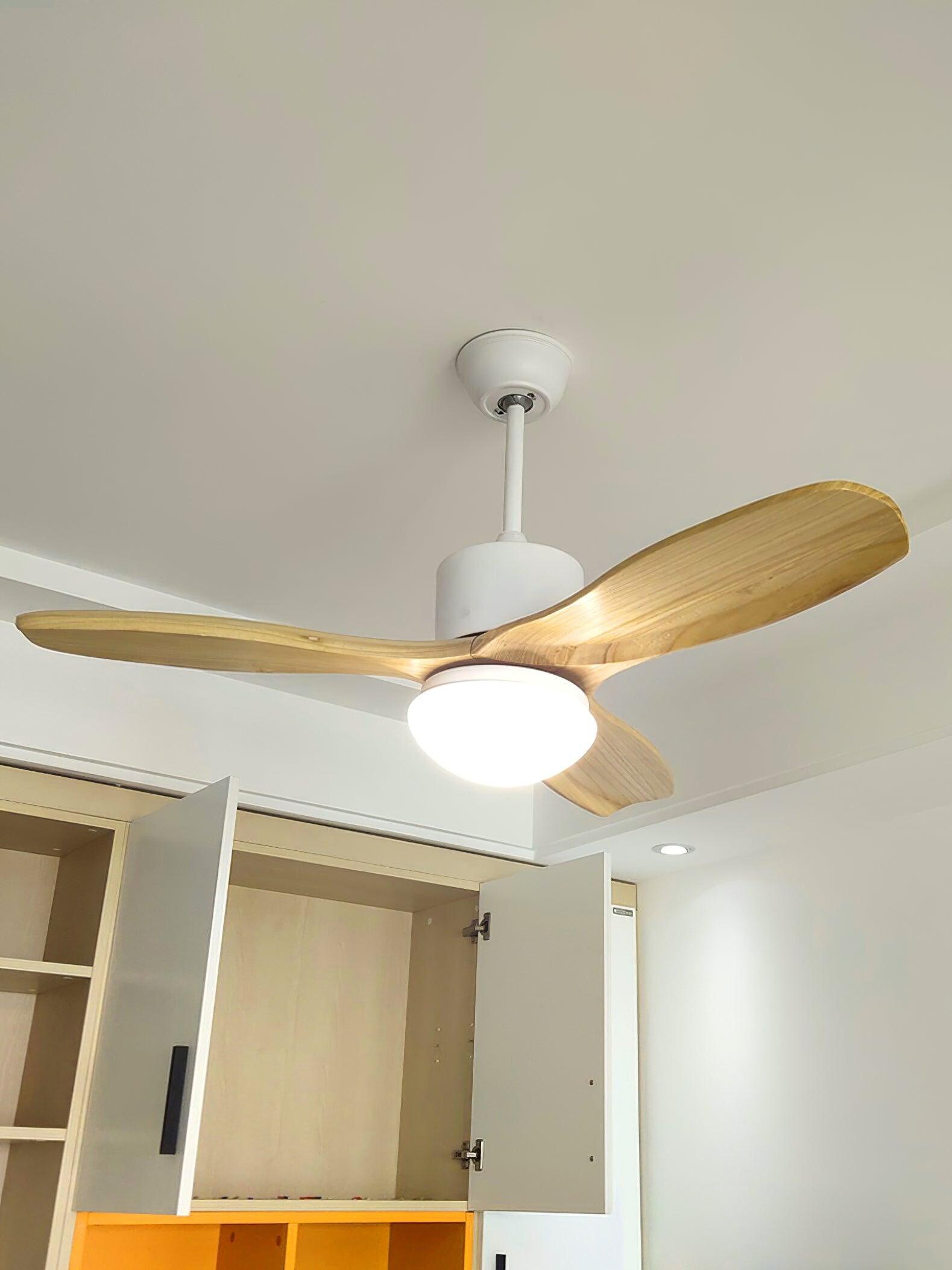 Vintage Wooden Harborough 3 Ceiling Fan Light - Cueteks