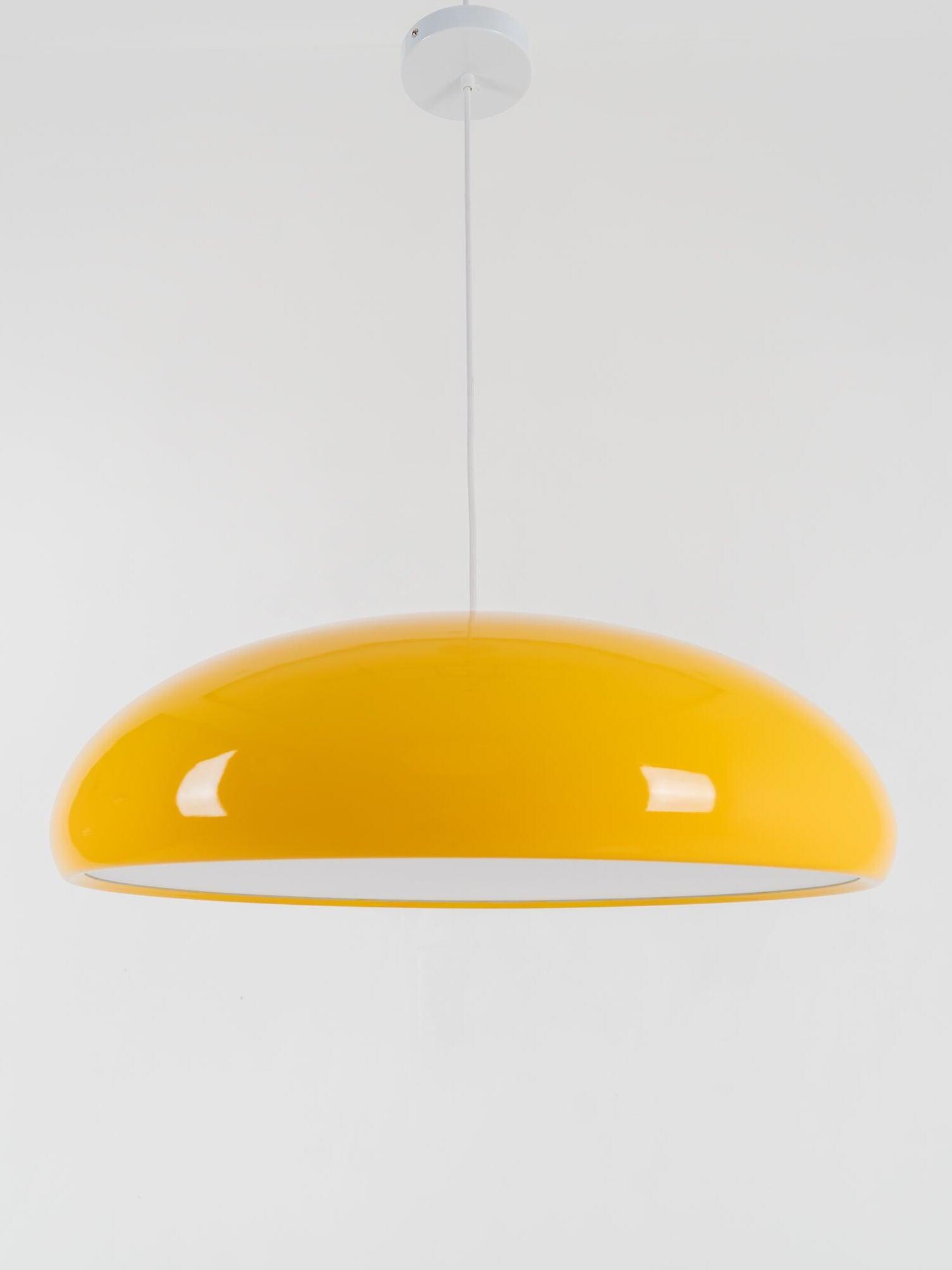 Front view of yellow shallow dome