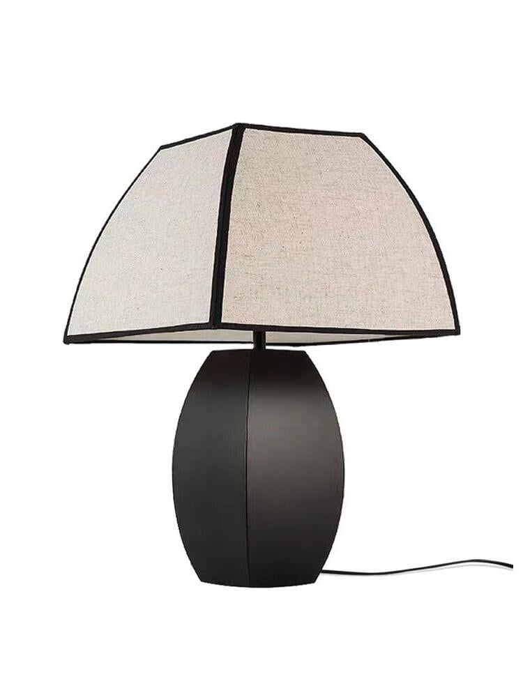 Three-quarter Javier table lamp with cord visible