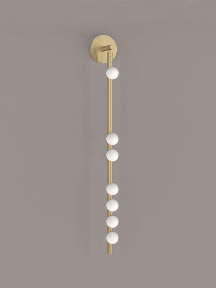 Brass Glass Tube Wall Lamp - Cueteks