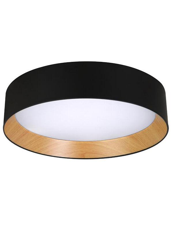 Low-angle black round ceiling light