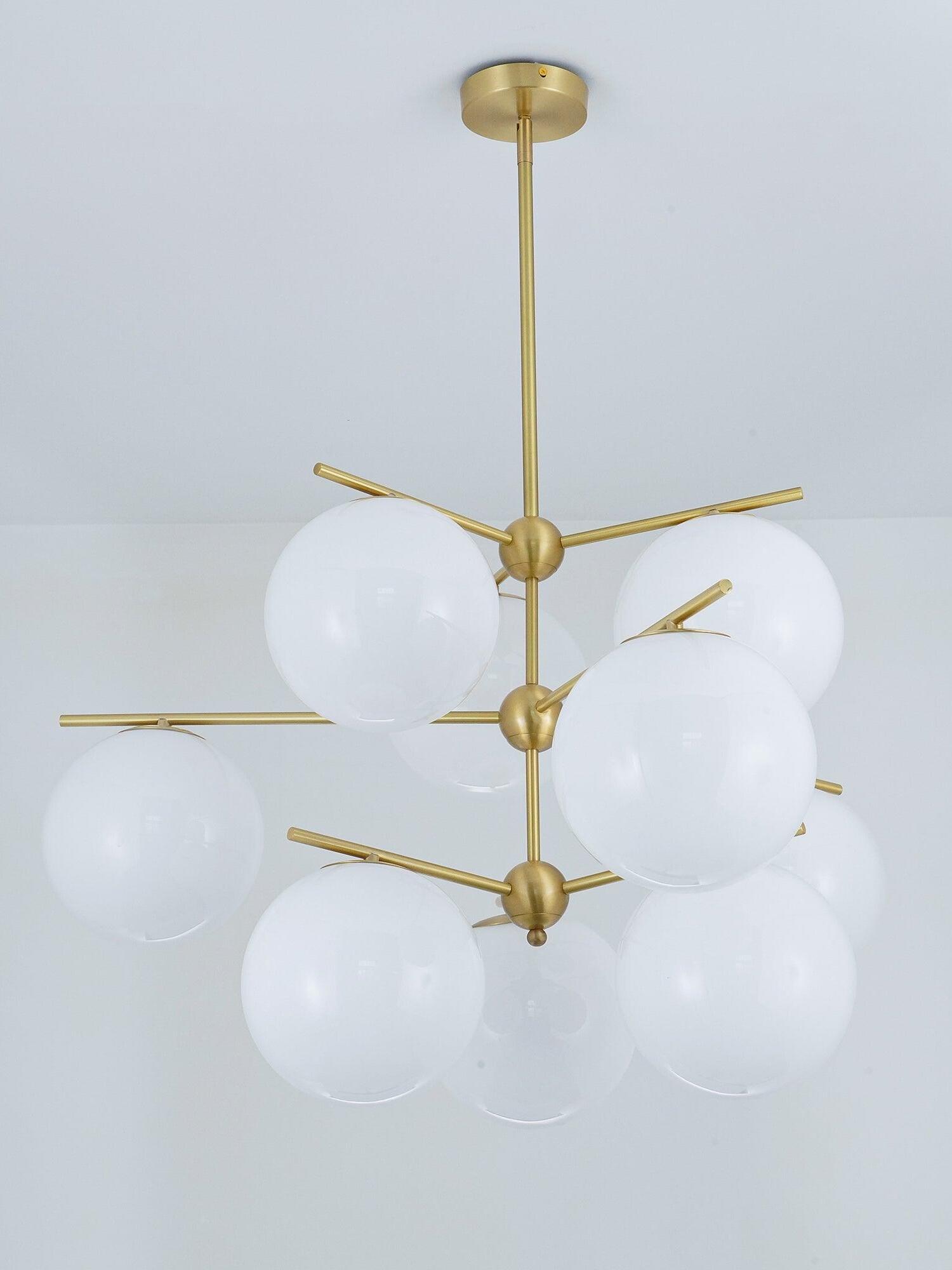 Sphere & Stem Chandelier - Cueteks
