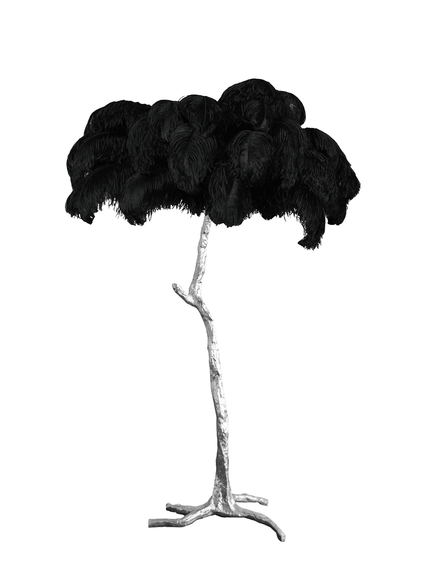 Ostrich Feather Resin Floor Light - Cueteks