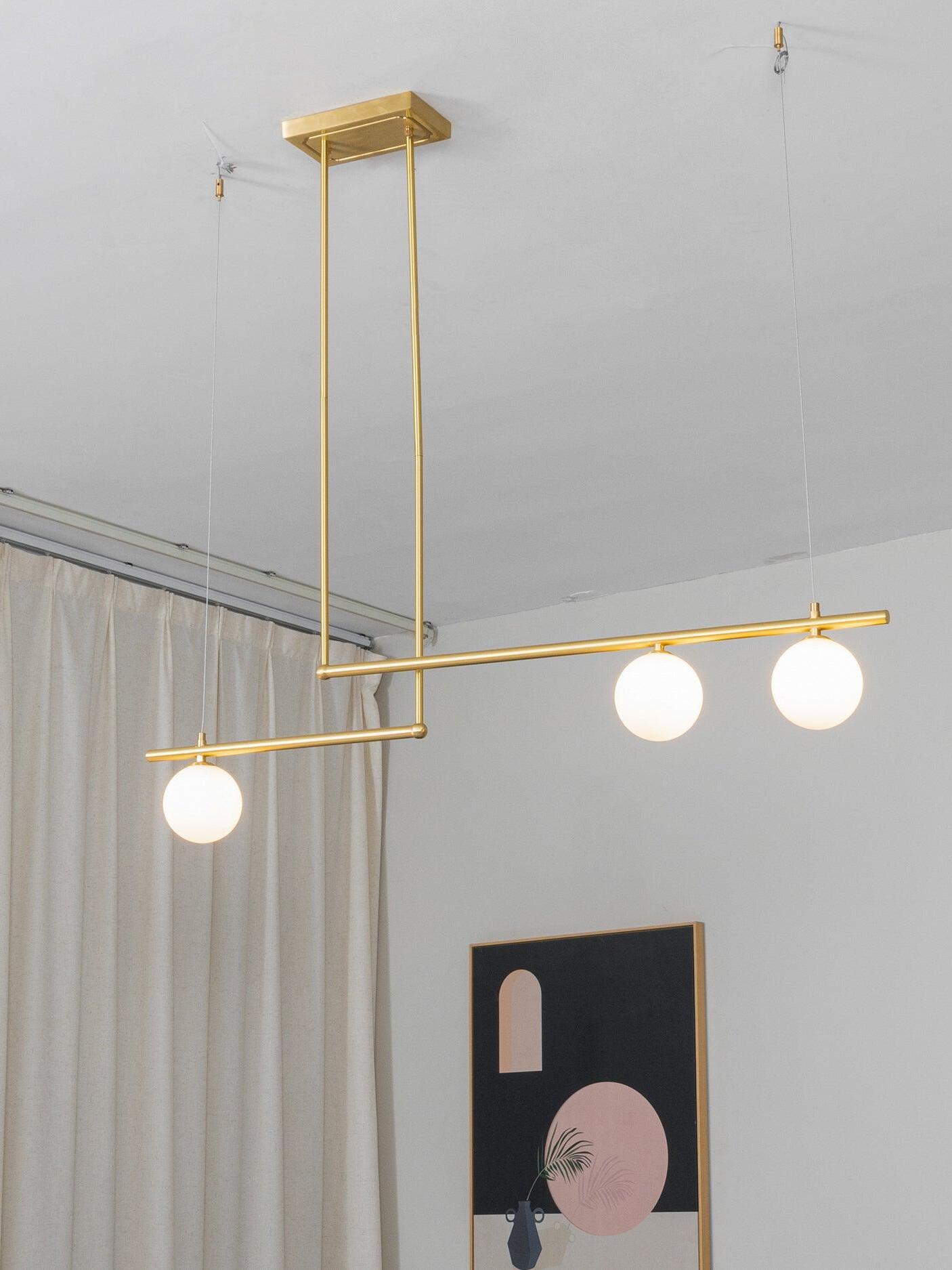 Multi-layer Rod Satellite Ball Ceiling Light - Cueteks