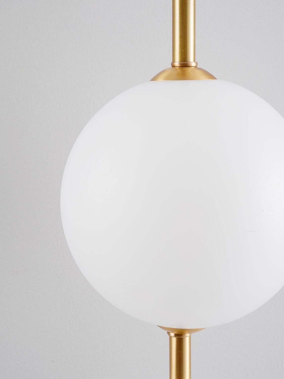 Delicate Glass Globe Vertical Brass Wall Lamp - Cueteks