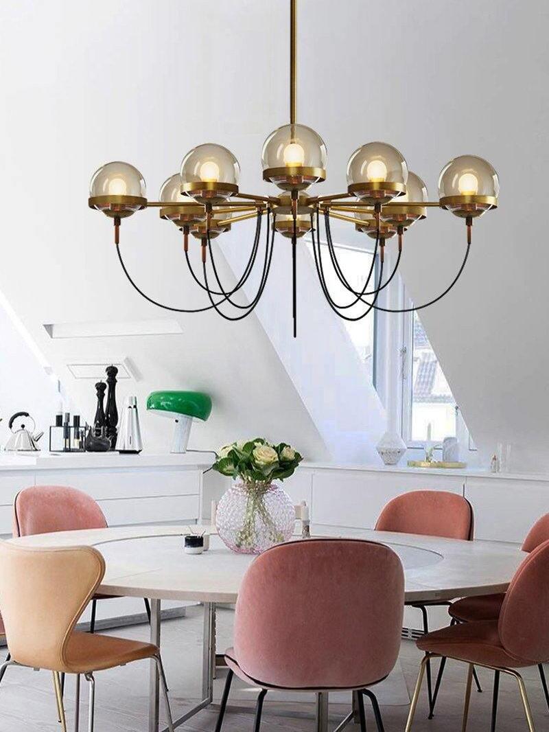 Glass Ball Chandelier - Cueteks