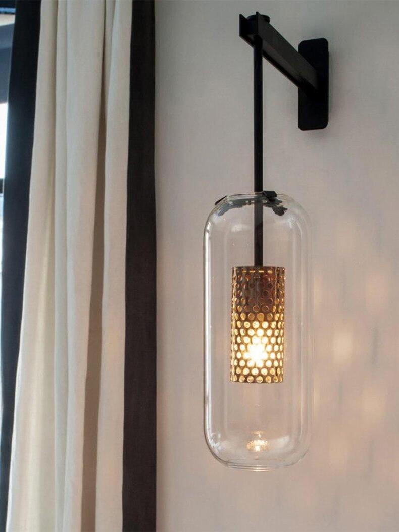 Middle Ages Vadim Glass Lantern Wall Lamp - Cueteks
