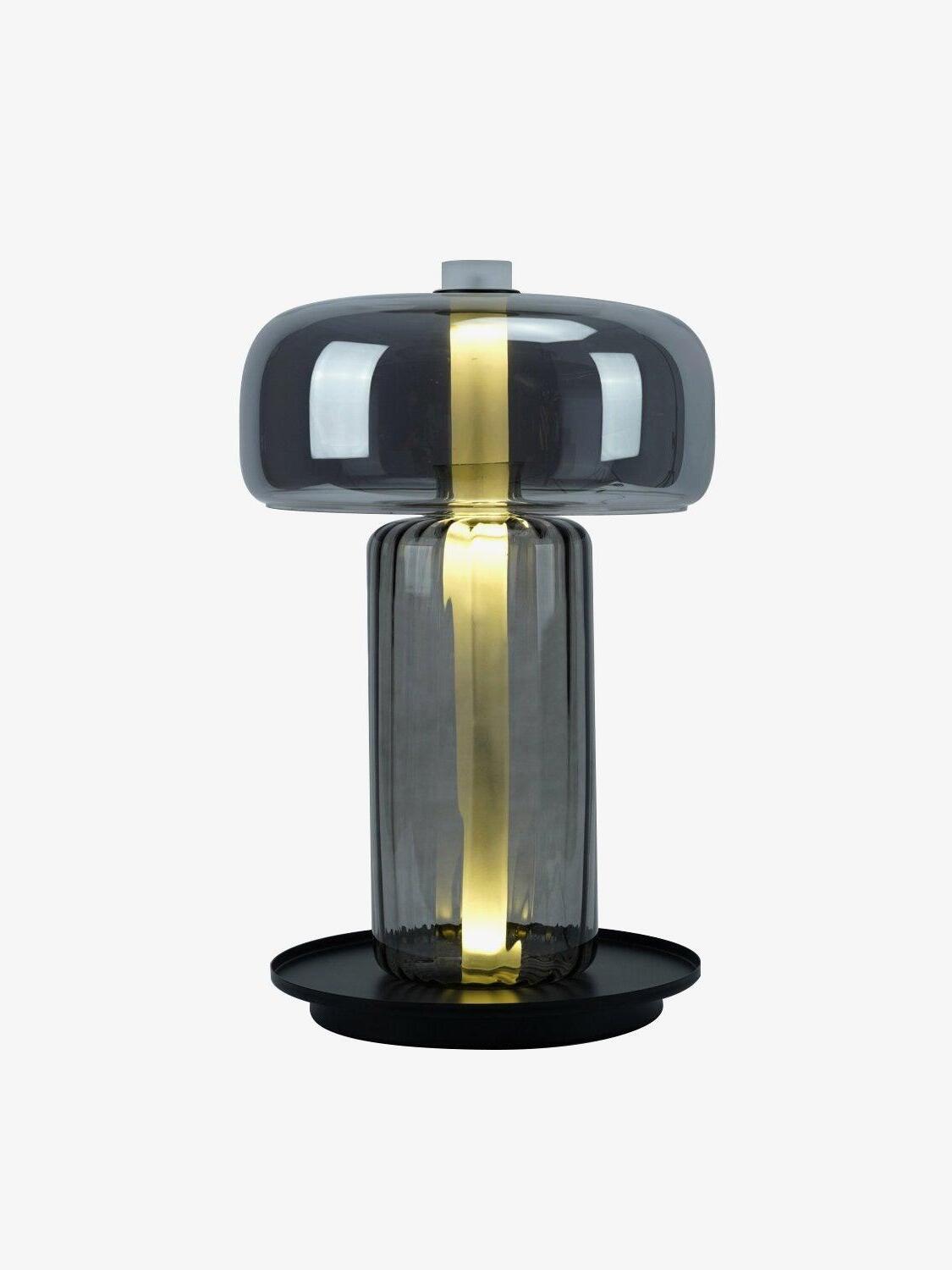 Modern Rapanui Geometric Glass Table Lamp - Cueteks