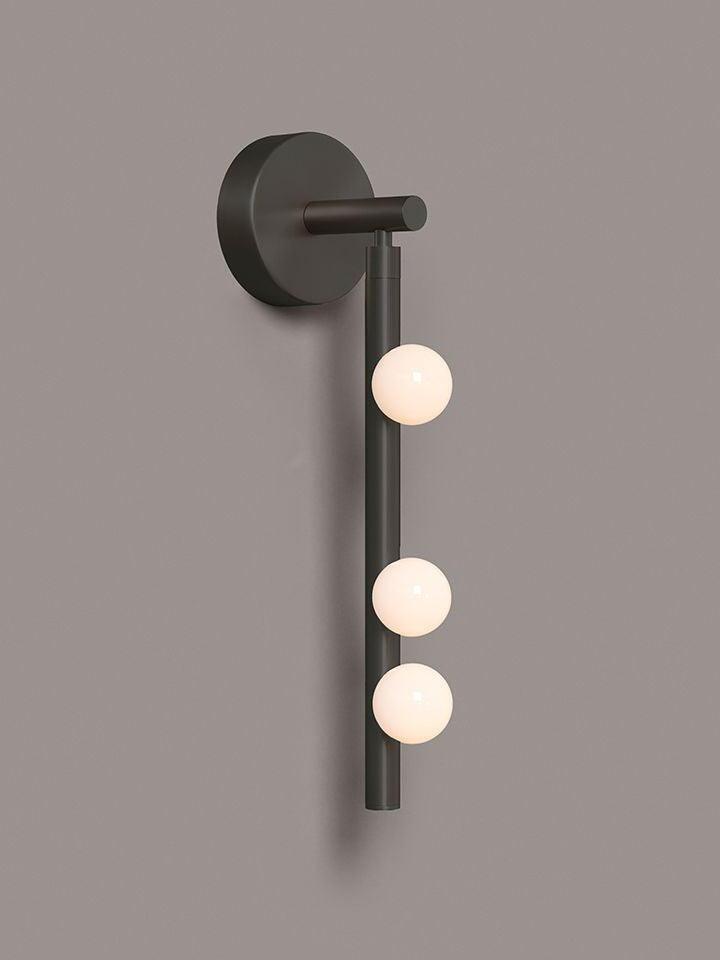 Brass Glass Tube Wall Lamp - Cueteks