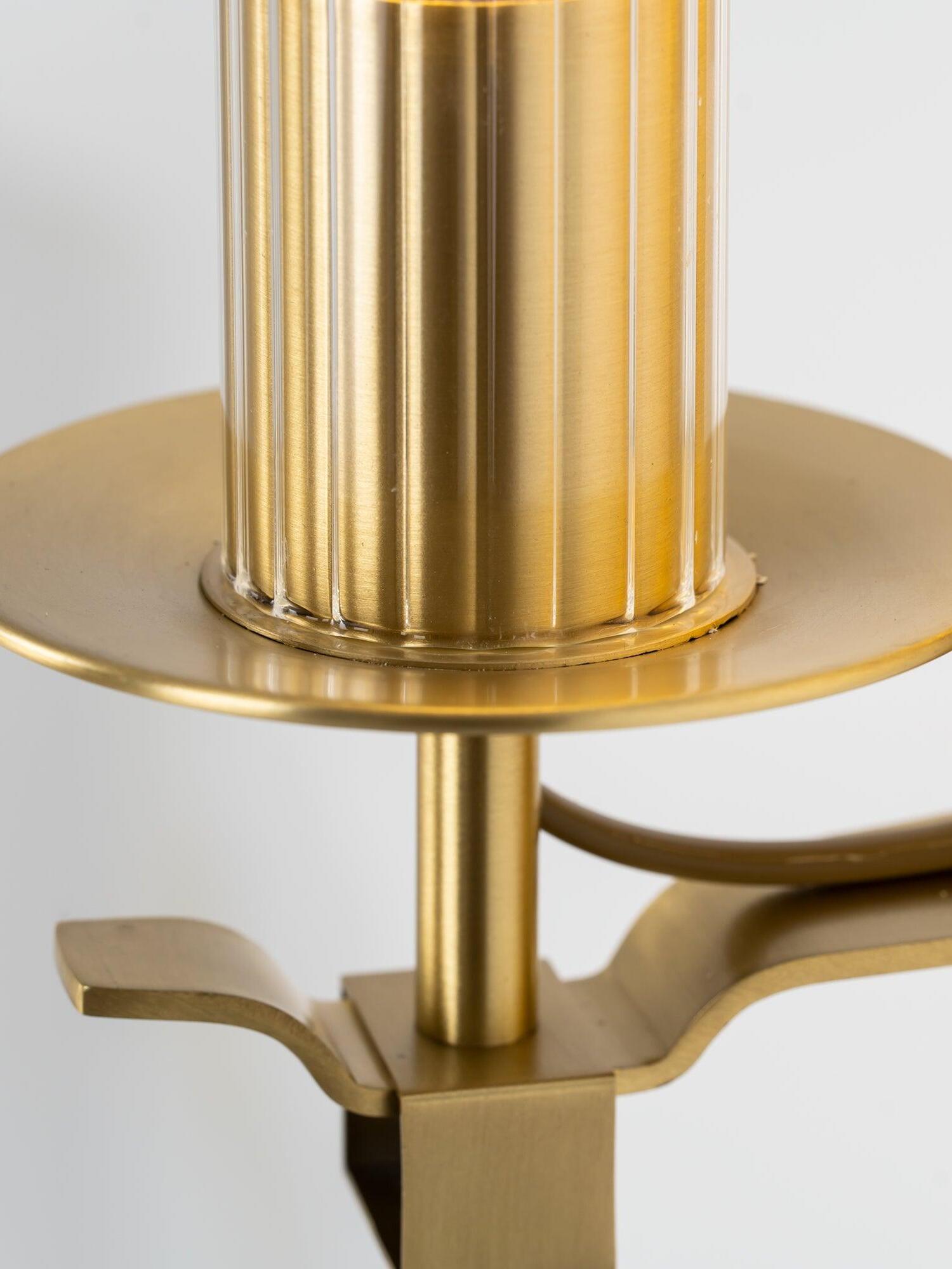 Retro Brass Fontanelle Glass Wall Lamp For Bedroom - Cueteks