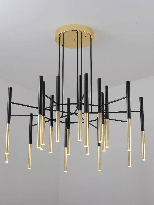 Metal Tubular Chandelier - Cueteks