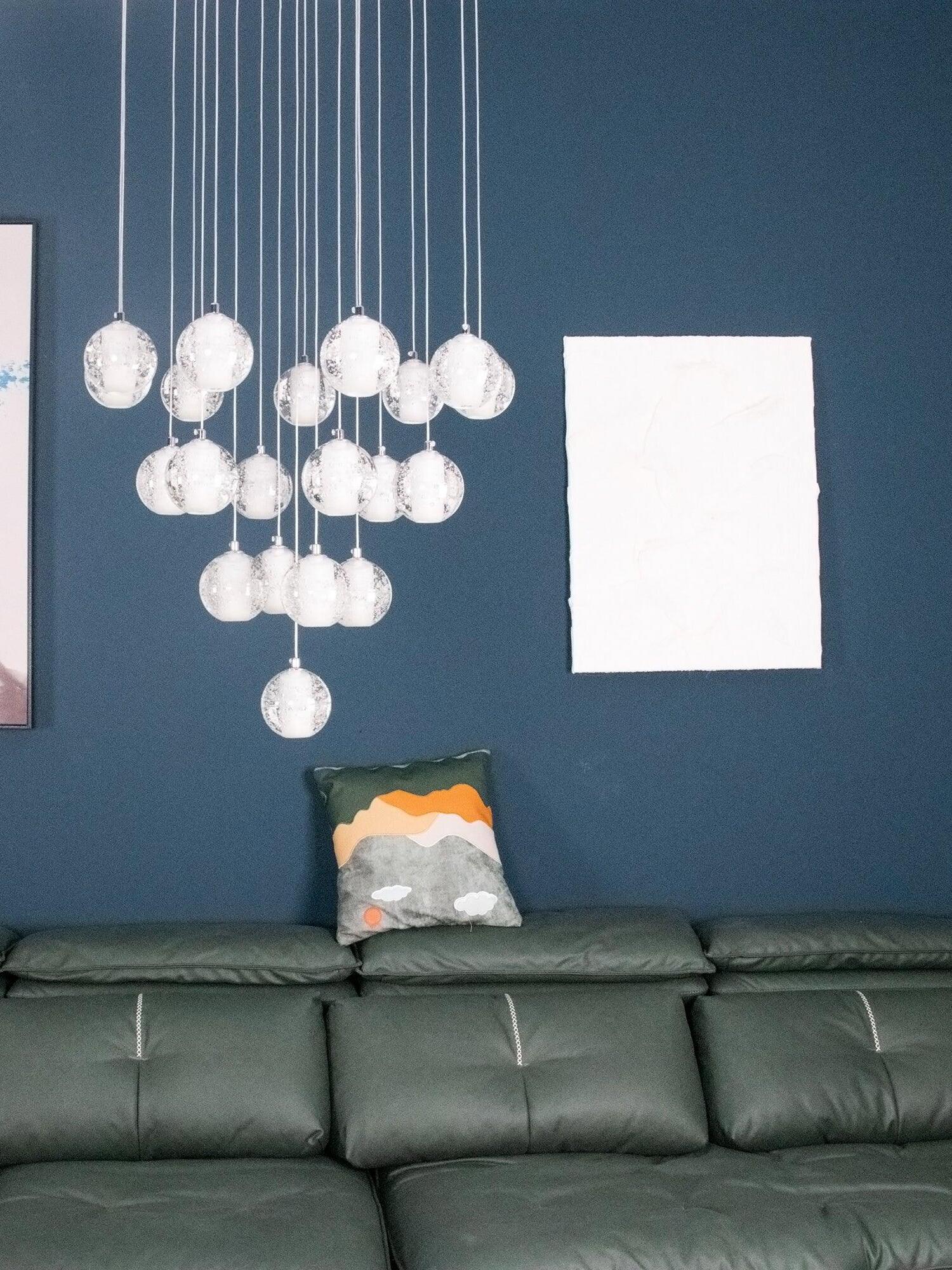Round K9 Crystal Pendant Lamp - Cueteks