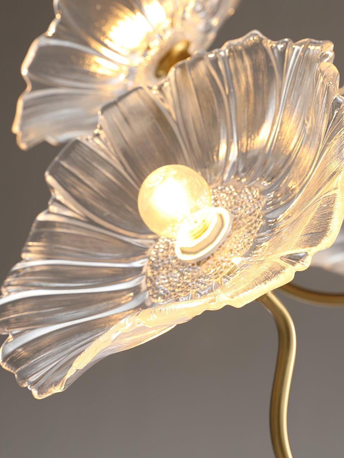Lotus Leaf Glass Chandelier - Cueteks