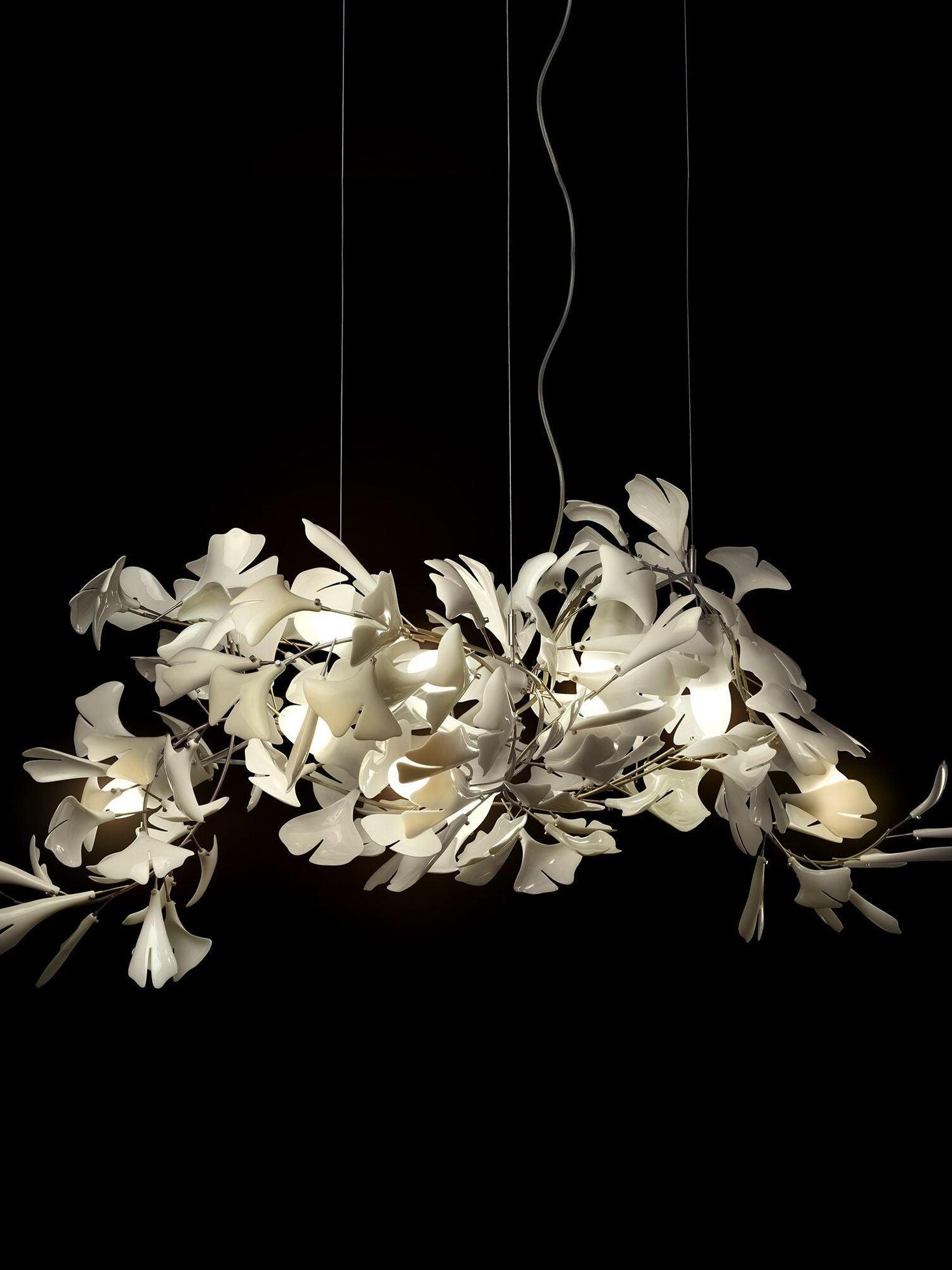 Creative Ceramics Gingko Flower Chandelier G - Cueteks