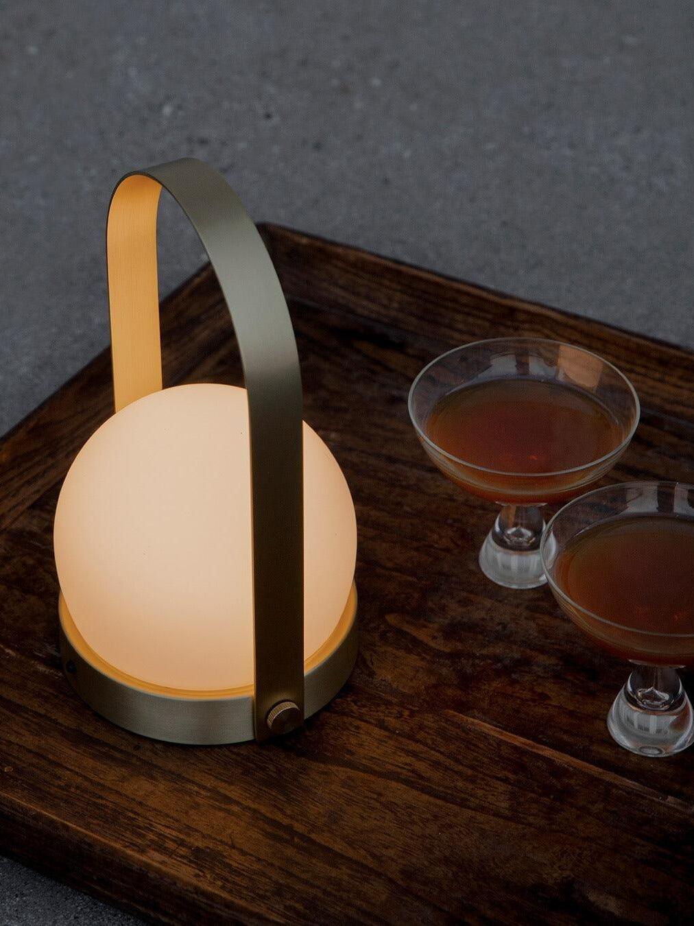 Portable Carrie Glass Ball LED Table Lamp - Cueteks