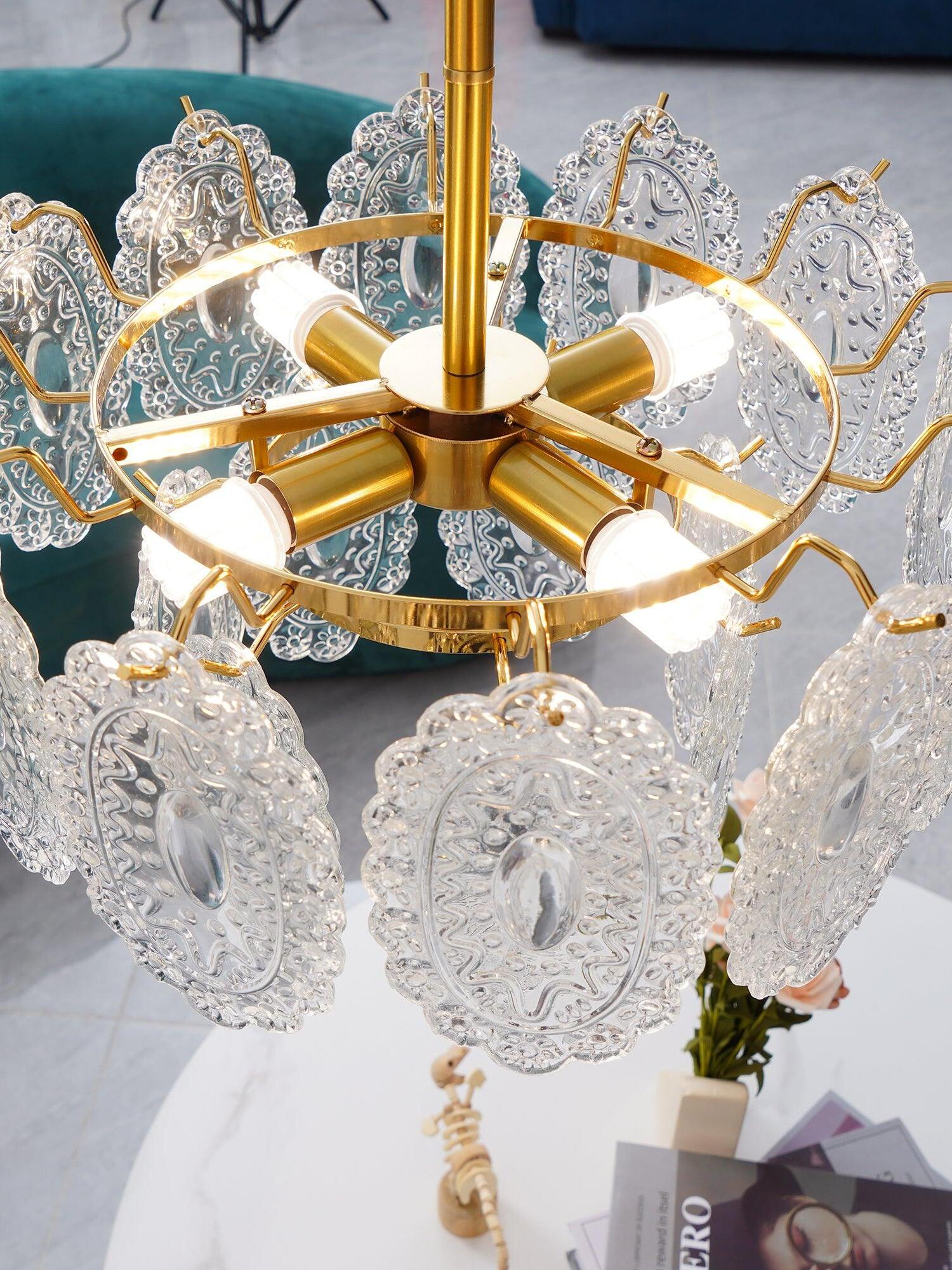 Wave Glass Chandelier - Cueteks