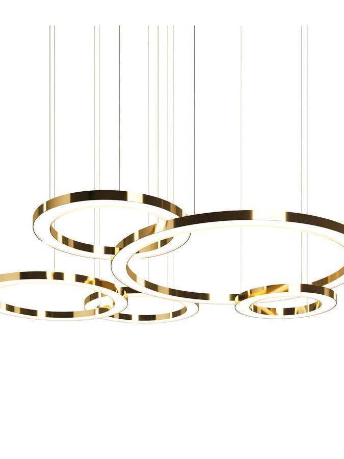 Classic Metal Circular Ring Mahlu Chandelier - Cueteks