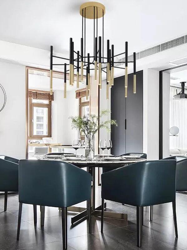 Metal Tubular Chandelier - Cueteks