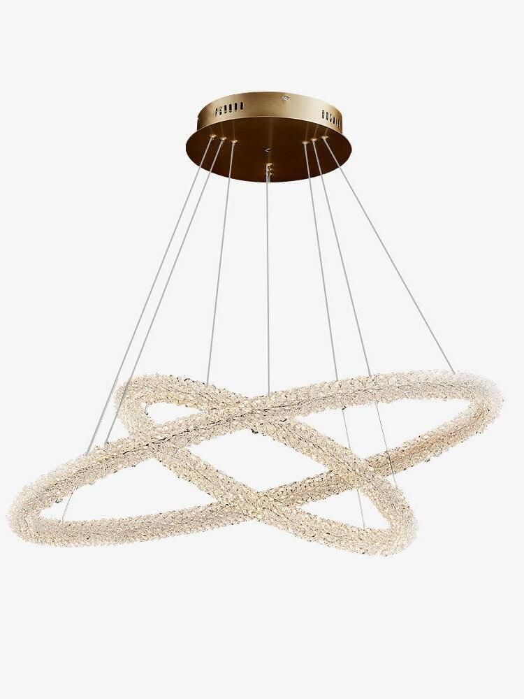 Decorative Ring Crystal Island Chandelier - Cueteks