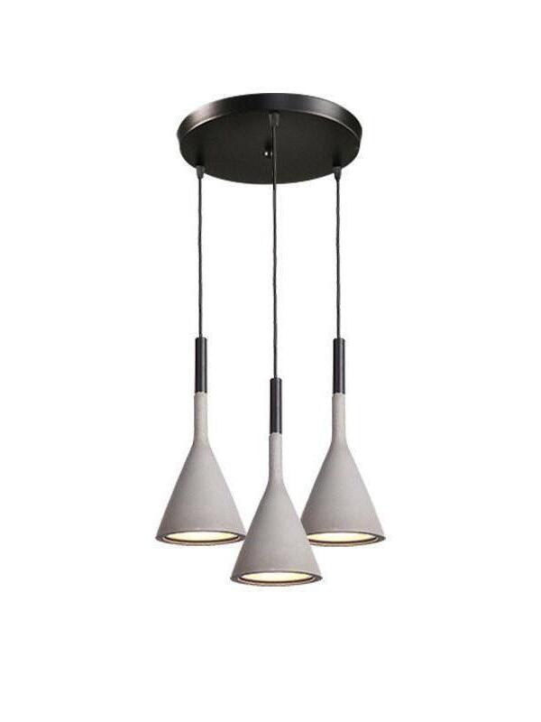Industrial Tapered Conical Concrete Pendant Light - Cueteks