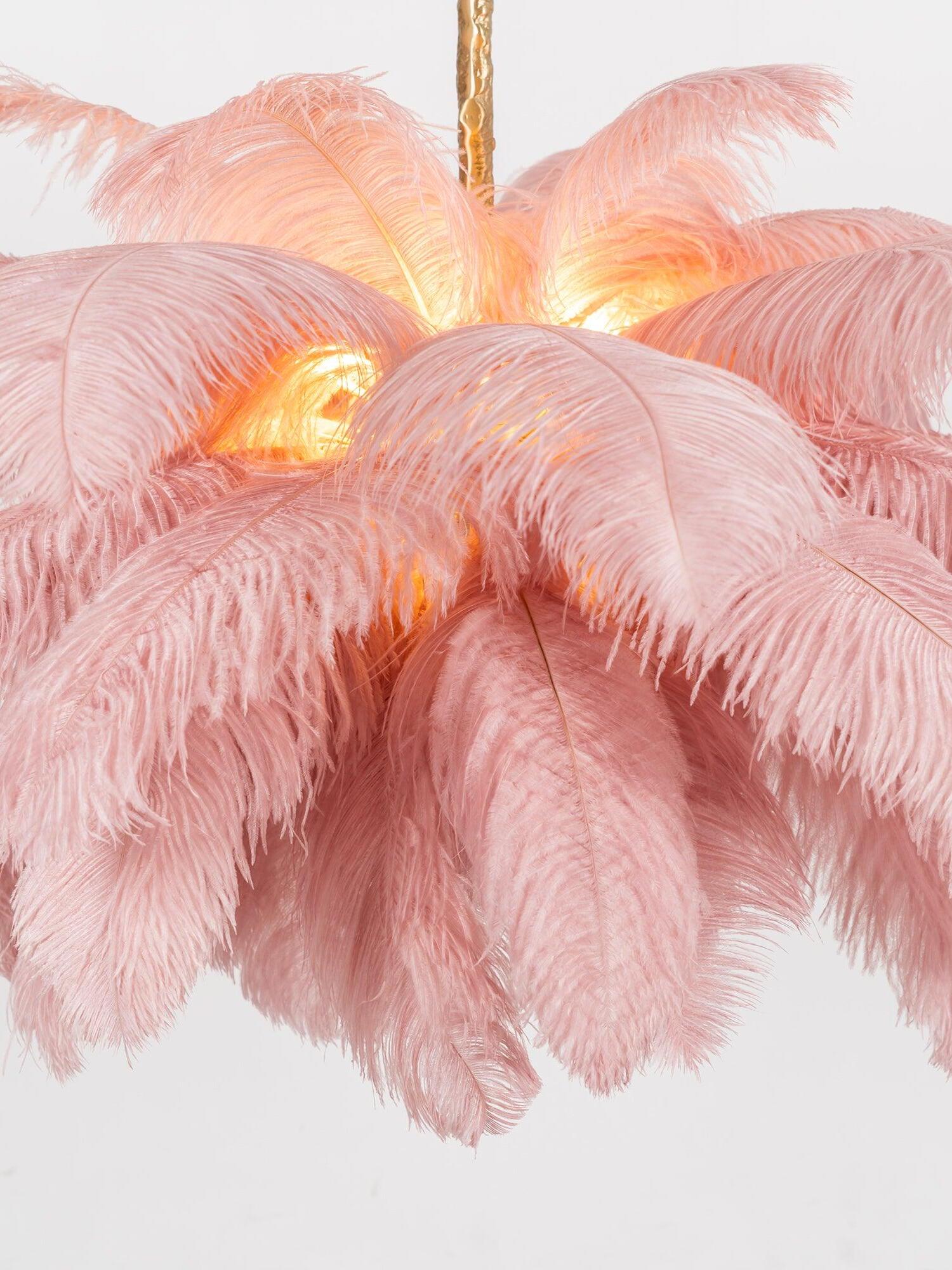 Ostrich Feather Chandeliers - Cueteks