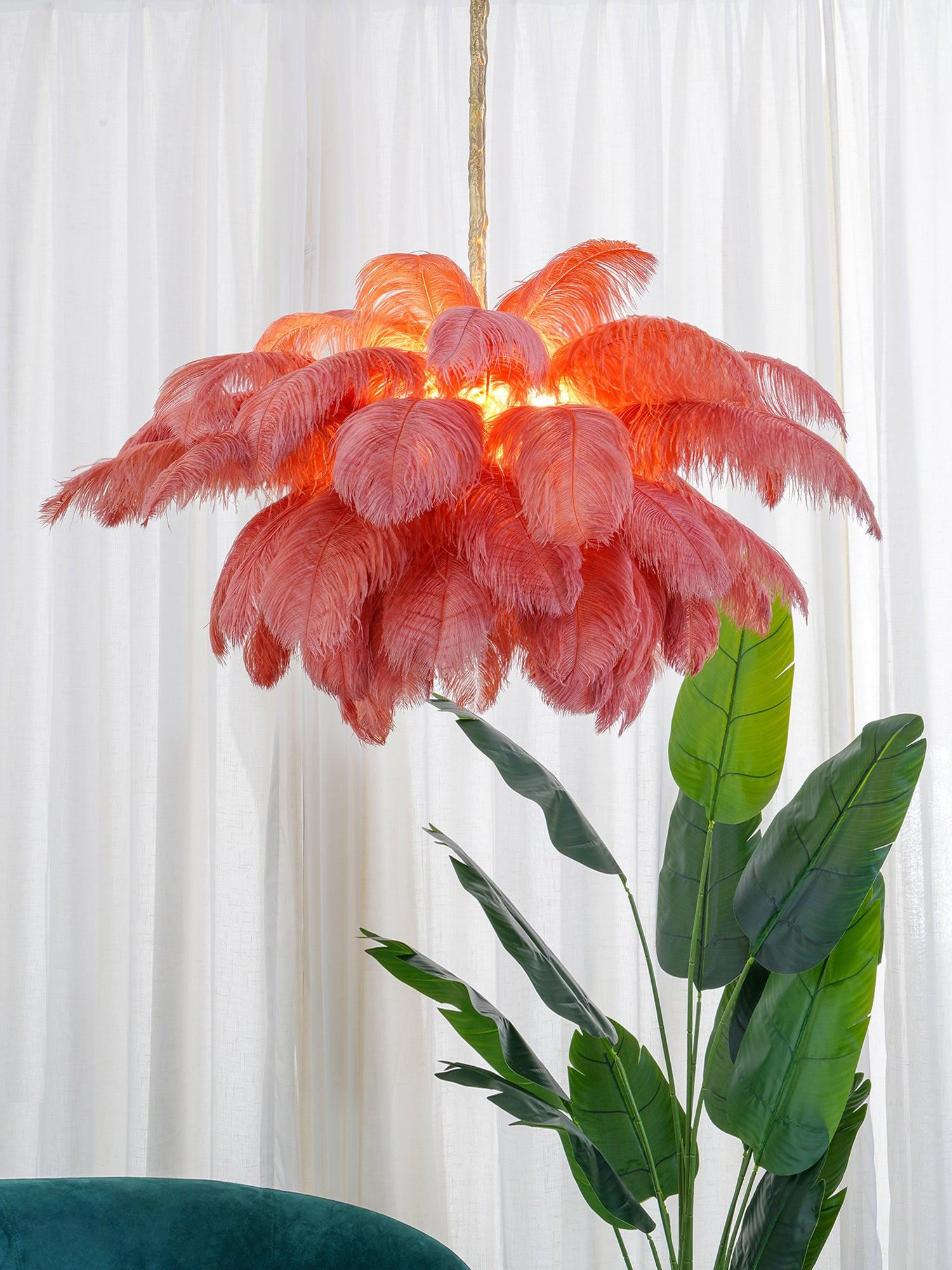 Ostrich Feather Chandeliers - Cueteks
