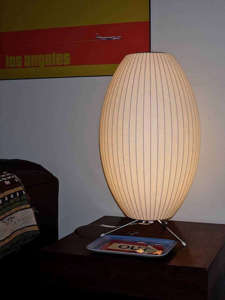White Nelson Ball Shape Tripod Table Lamp - Cueteks