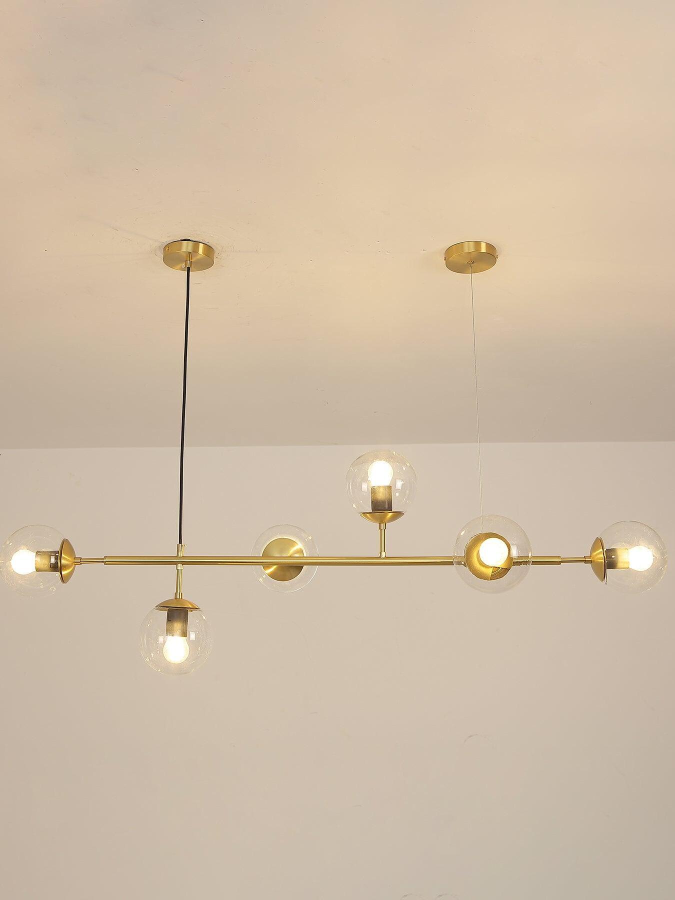 Clear globes with exposed glowing bulbs