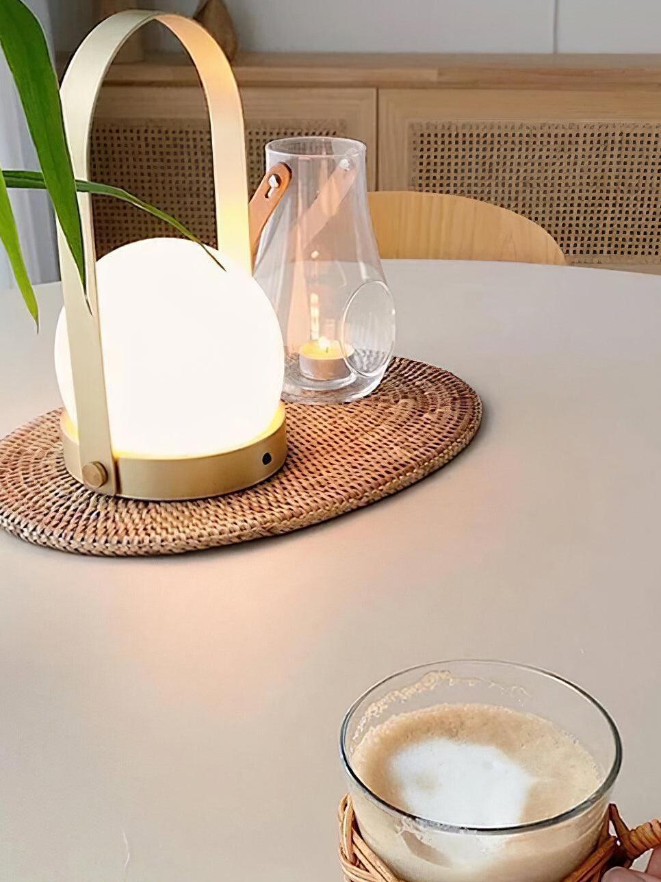 Portable Carrie Glass Ball LED Table Lamp - Cueteks