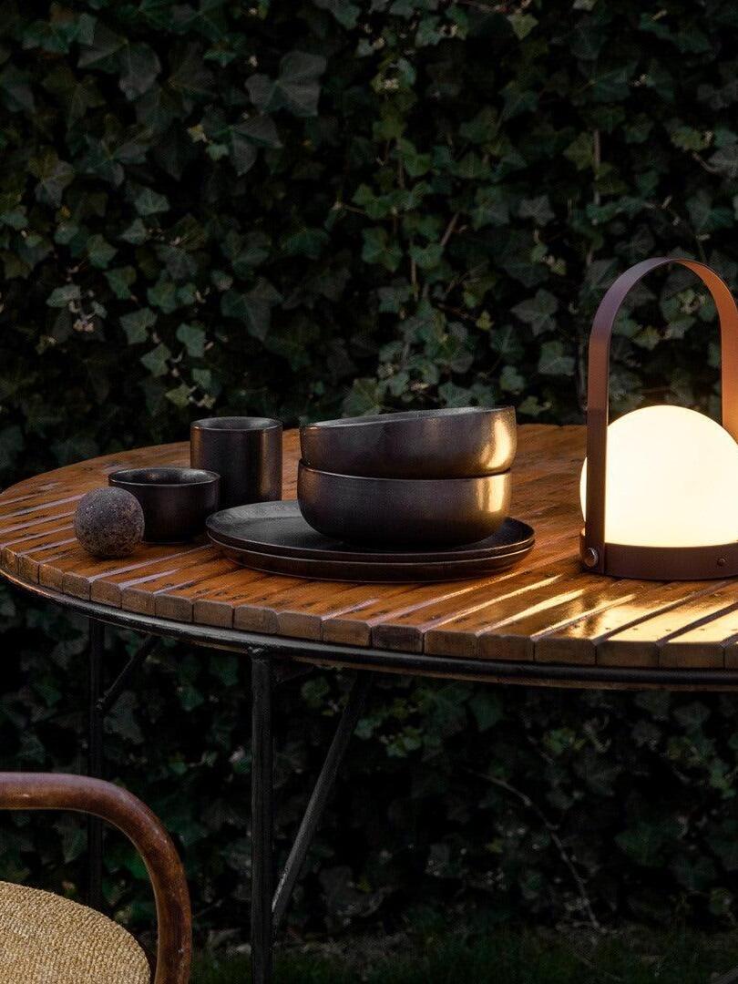 Portable Carrie Glass Ball LED Table Lamp - Cueteks