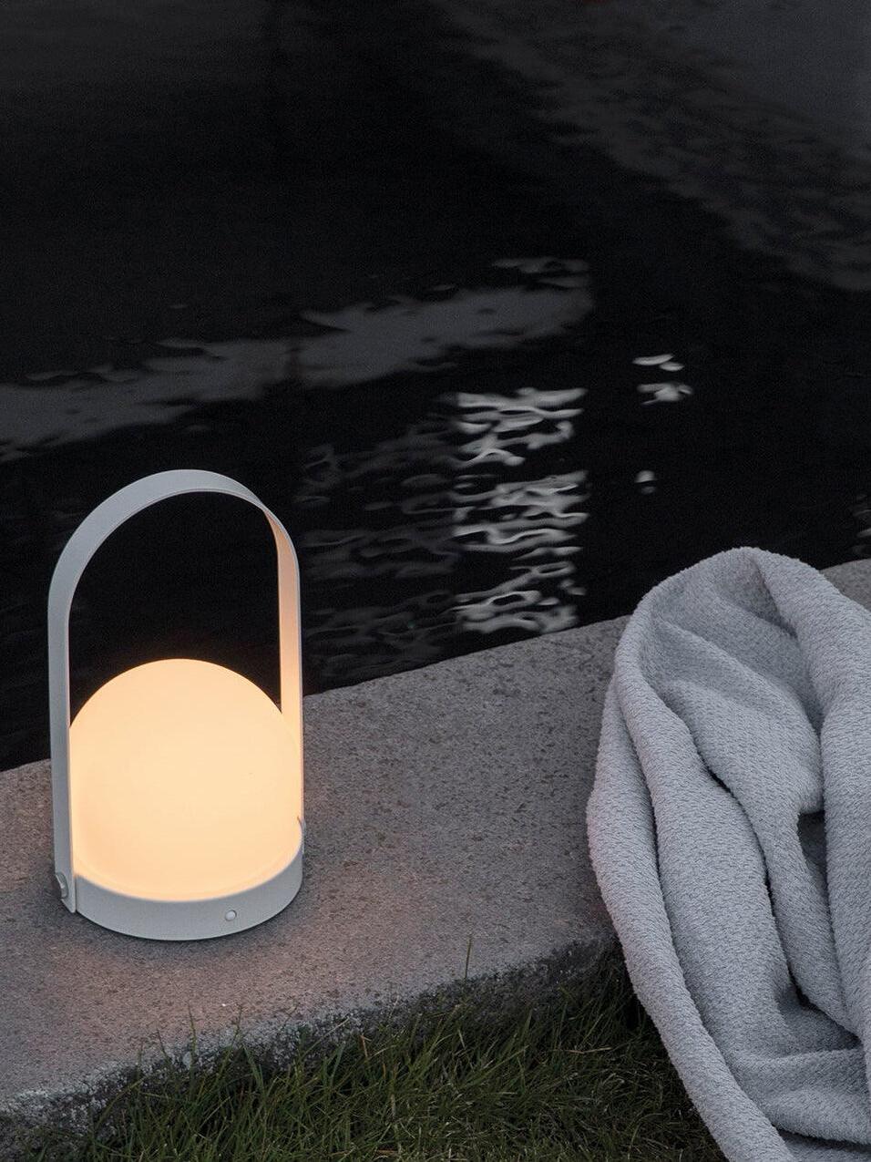 Portable Carrie Glass Ball LED Table Lamp - Cueteks