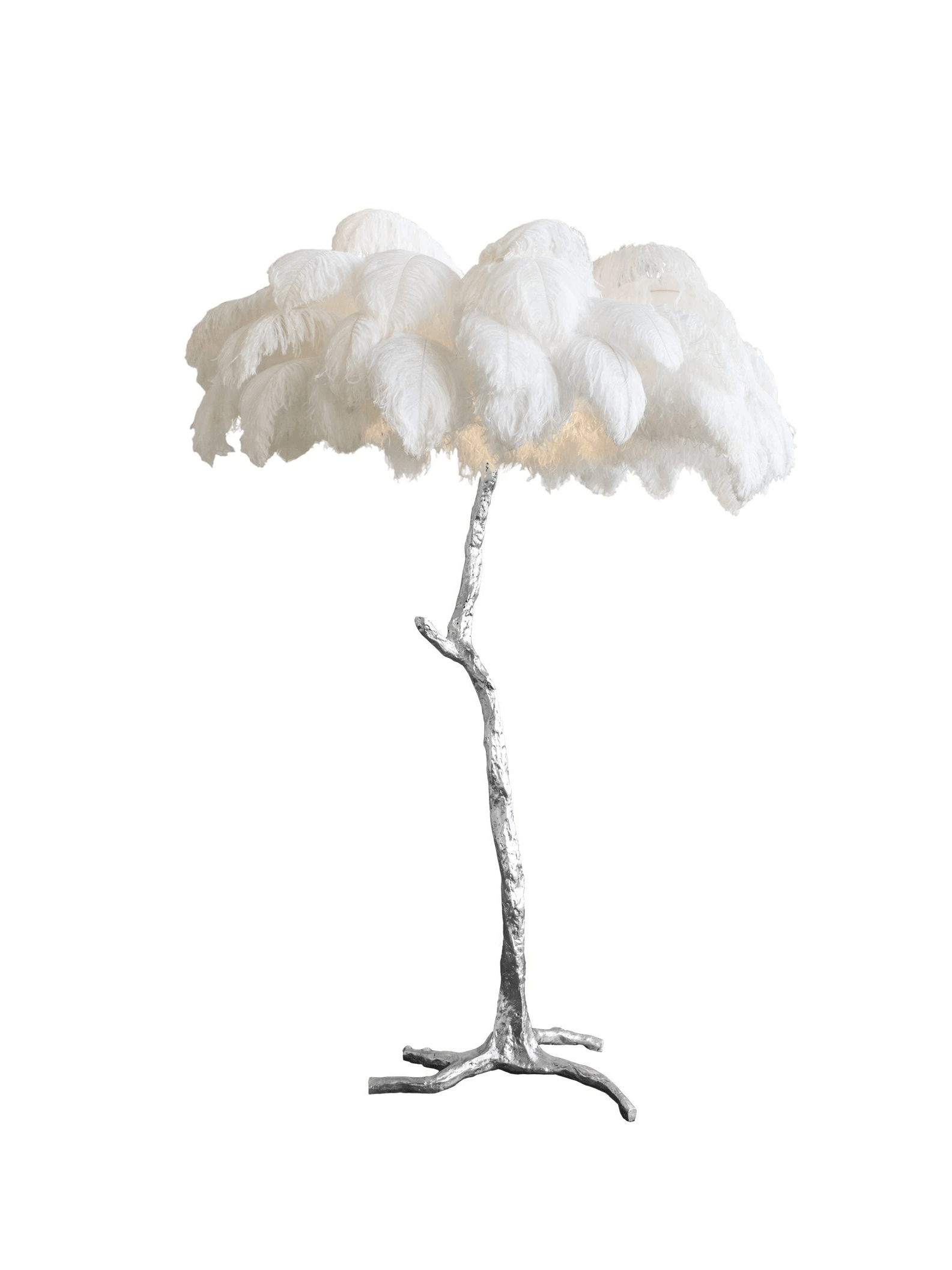 Ostrich Feather Resin Floor Light - Cueteks