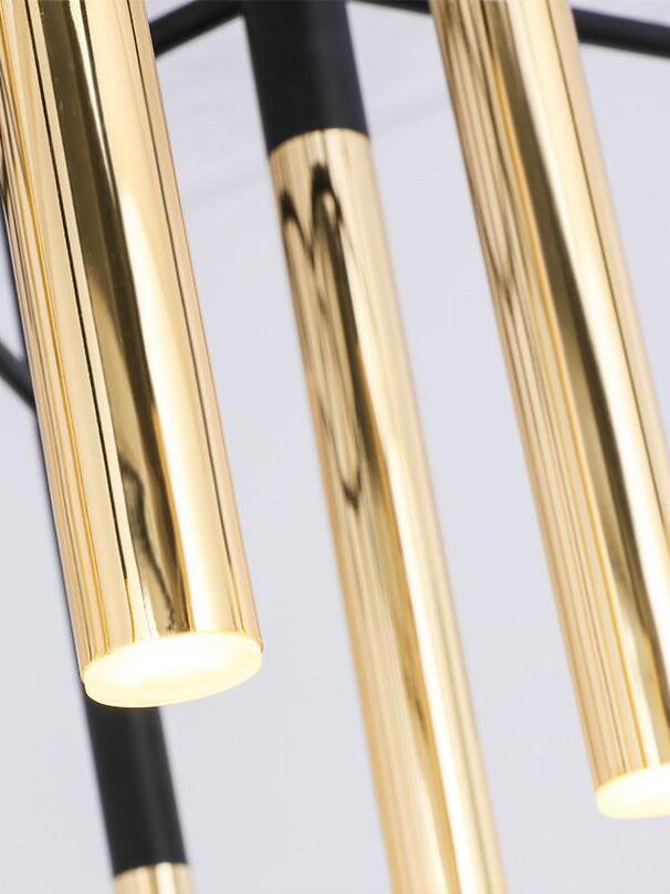 Metal Tubular Chandelier - Cueteks