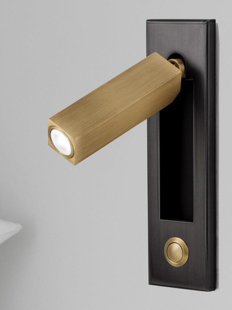 Matt Black and Copper square head with push switch
