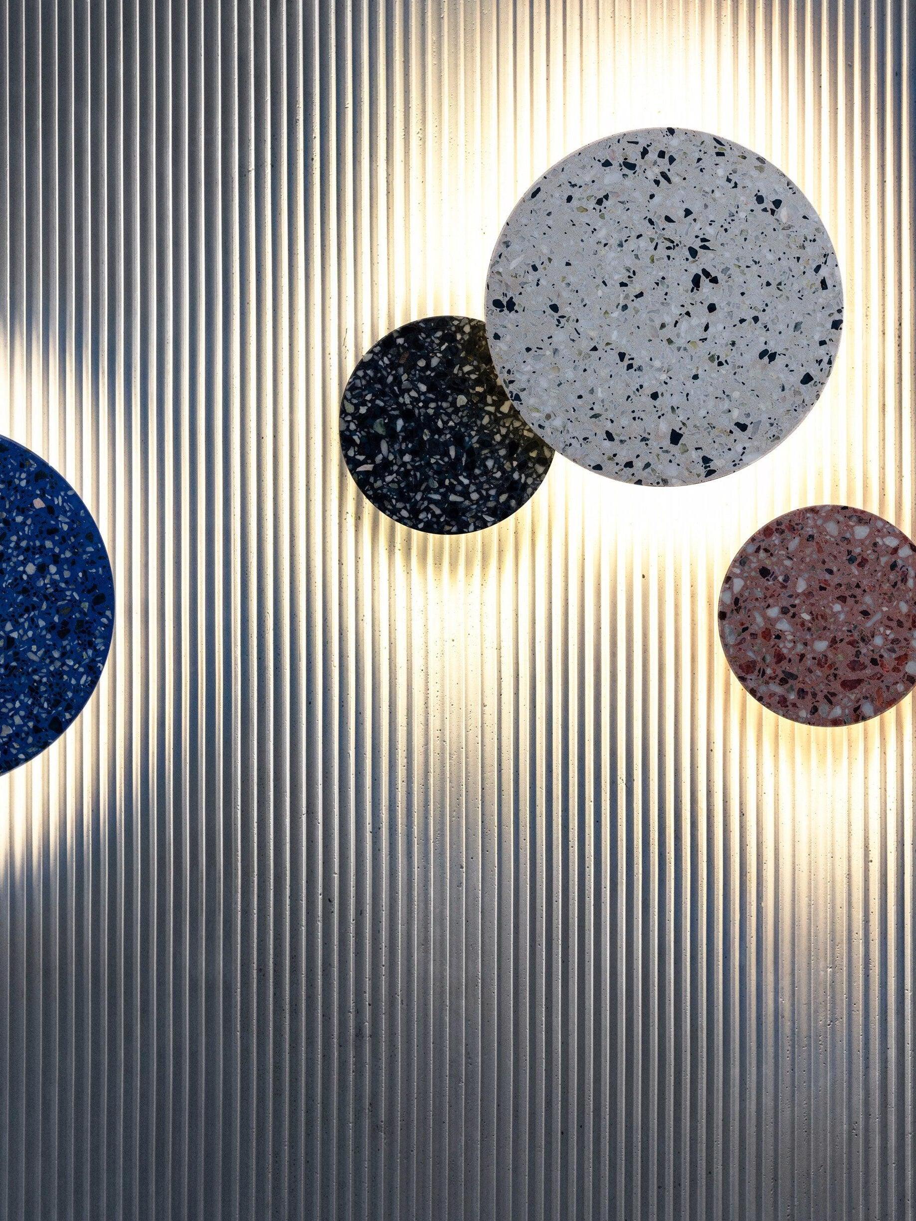 Modern Round Terrazzo Pin Wall Lamp - Cueteks