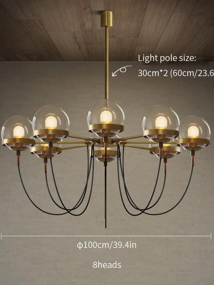 Glass Ball Chandelier - Cueteks