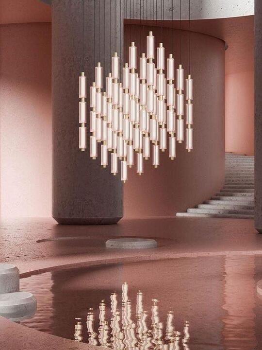 Modern Metal Metropol Linear Pendant Lamp - Cueteks