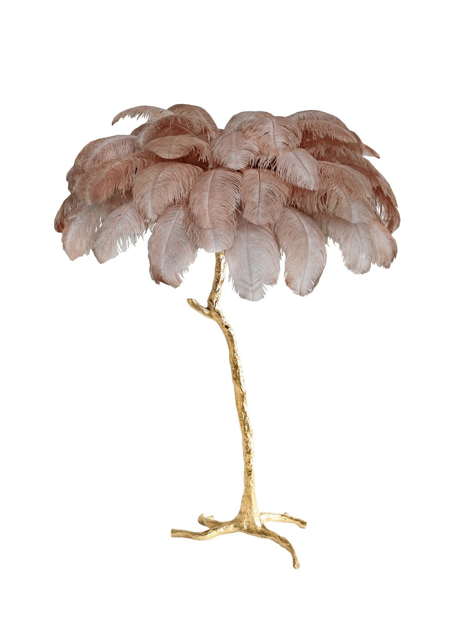 Ostrich Feather Resin Floor Light - Cueteks