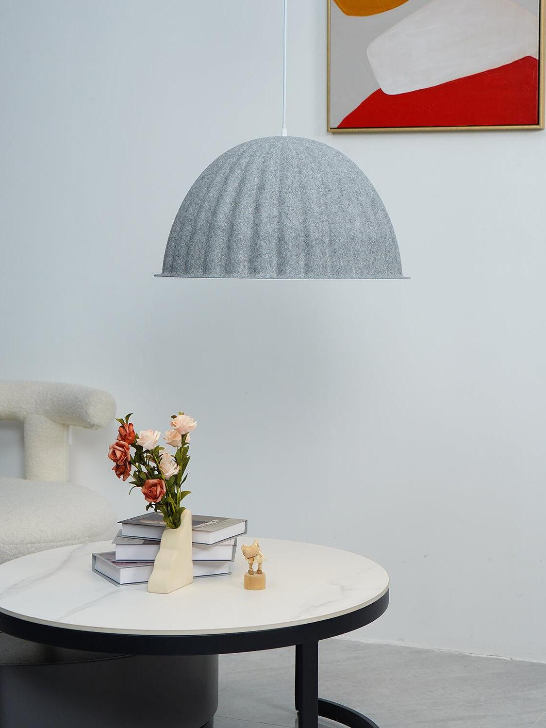 Modern Under The Bell Ribbed Pendant Lamp - Cueteks