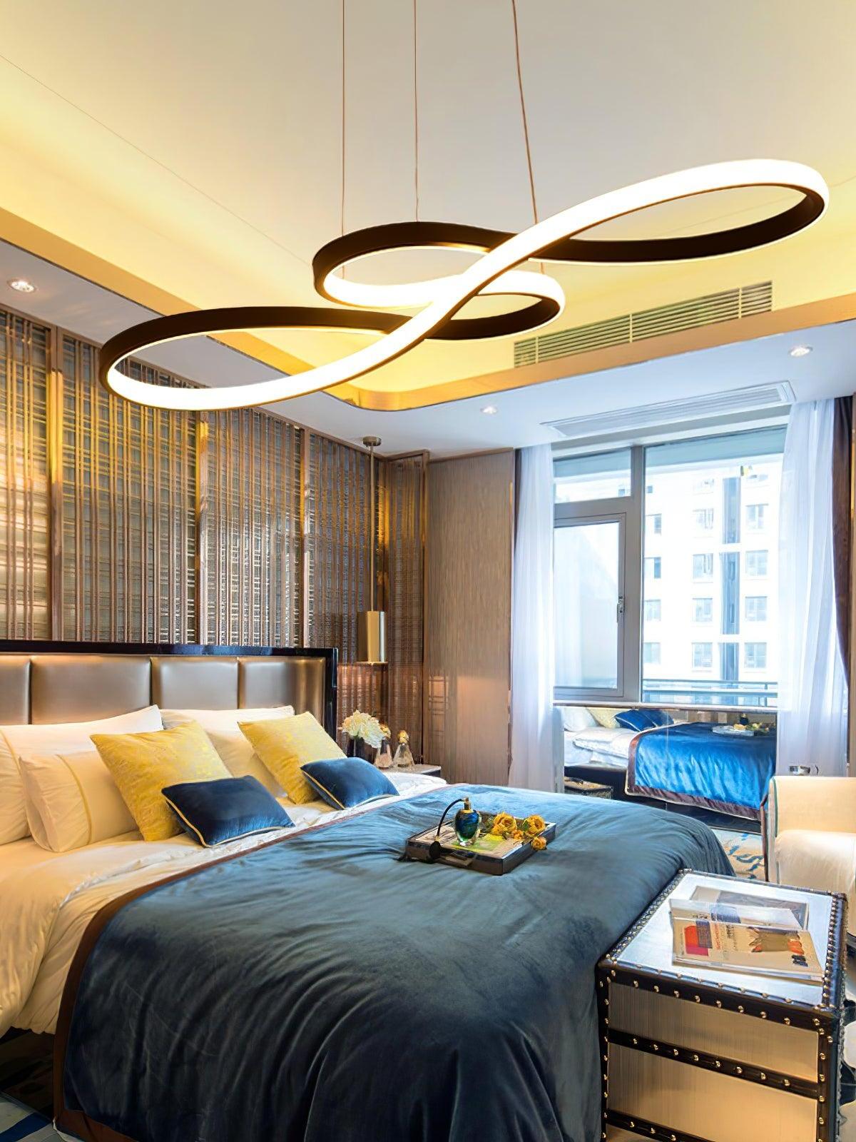 Modern Wavy Line Note Acrylic Pendant Lamp - Cueteks