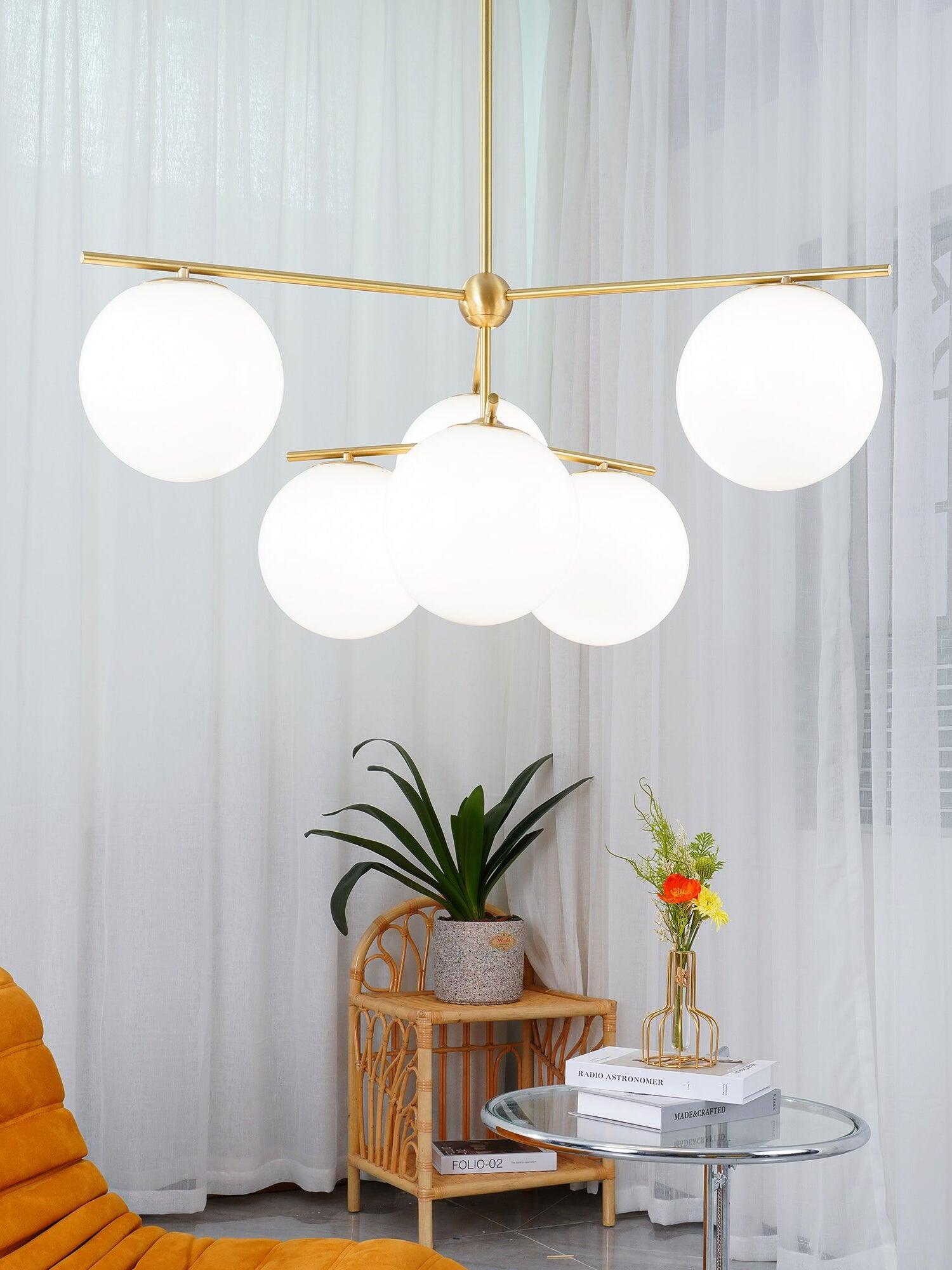 Sphere & Stem Chandelier - Cueteks