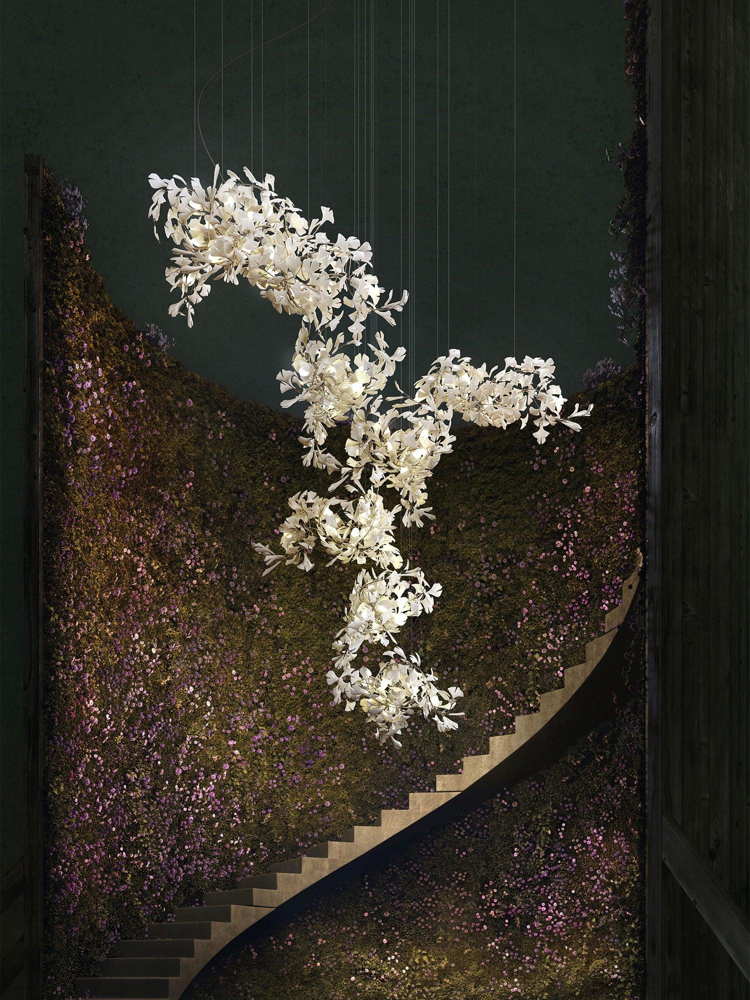 Gingko Chandelier F - Cueteks